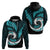 New Zealand Hoodie Maori With Silver Fern Light Blue LT6 - Polynesian Pride