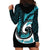 New Zealand Hoodie Dress Maori With Silver Fern Light Blue LT6 - Polynesian Pride