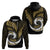 New Zealand Hoodie Maori With Silver Fern Gold LT6 - Polynesian Pride