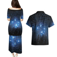 Matariki Te Tau Hou Māori Couples Matching Puletasi and Hawaiian Shirt New Zealand Starry Sky LT7 - Polynesian Pride
