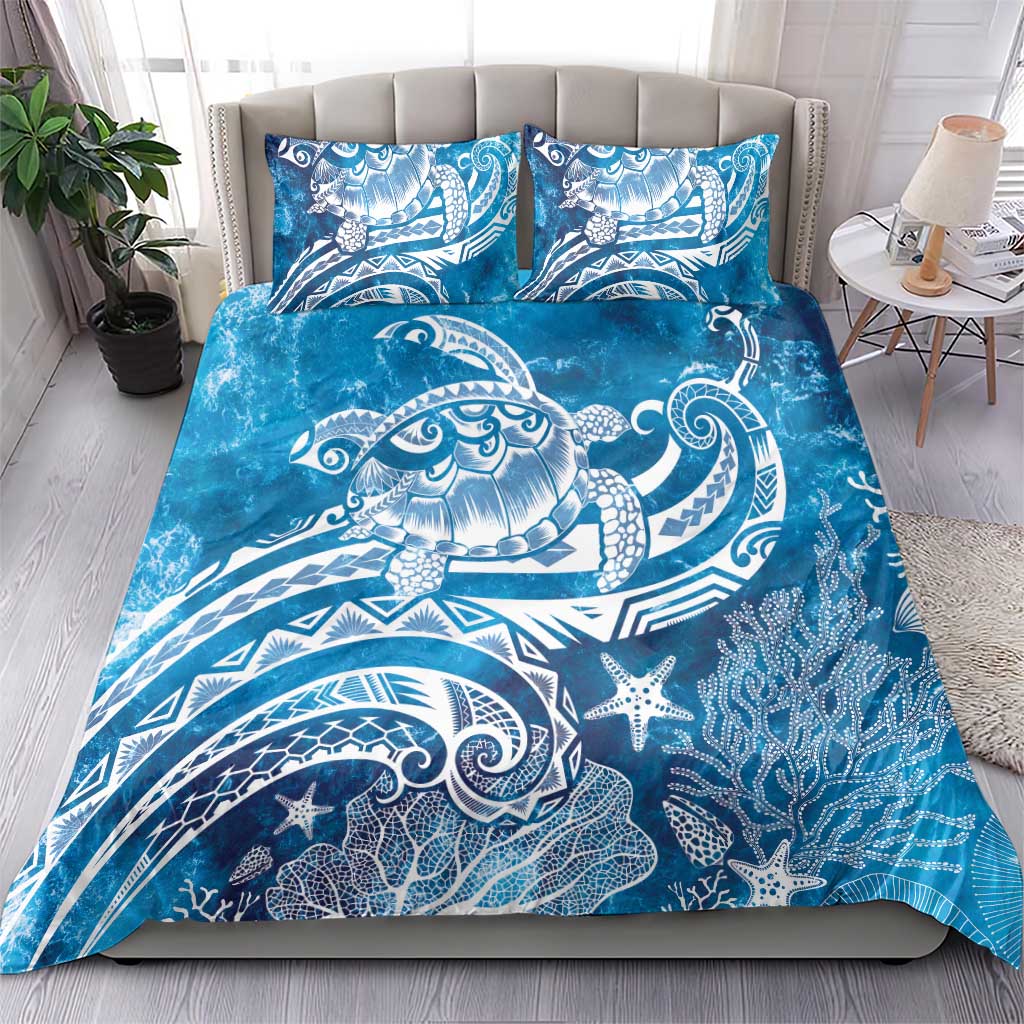 World Ocean Day Polynesian Pattern Bedding Set Crystal Waves