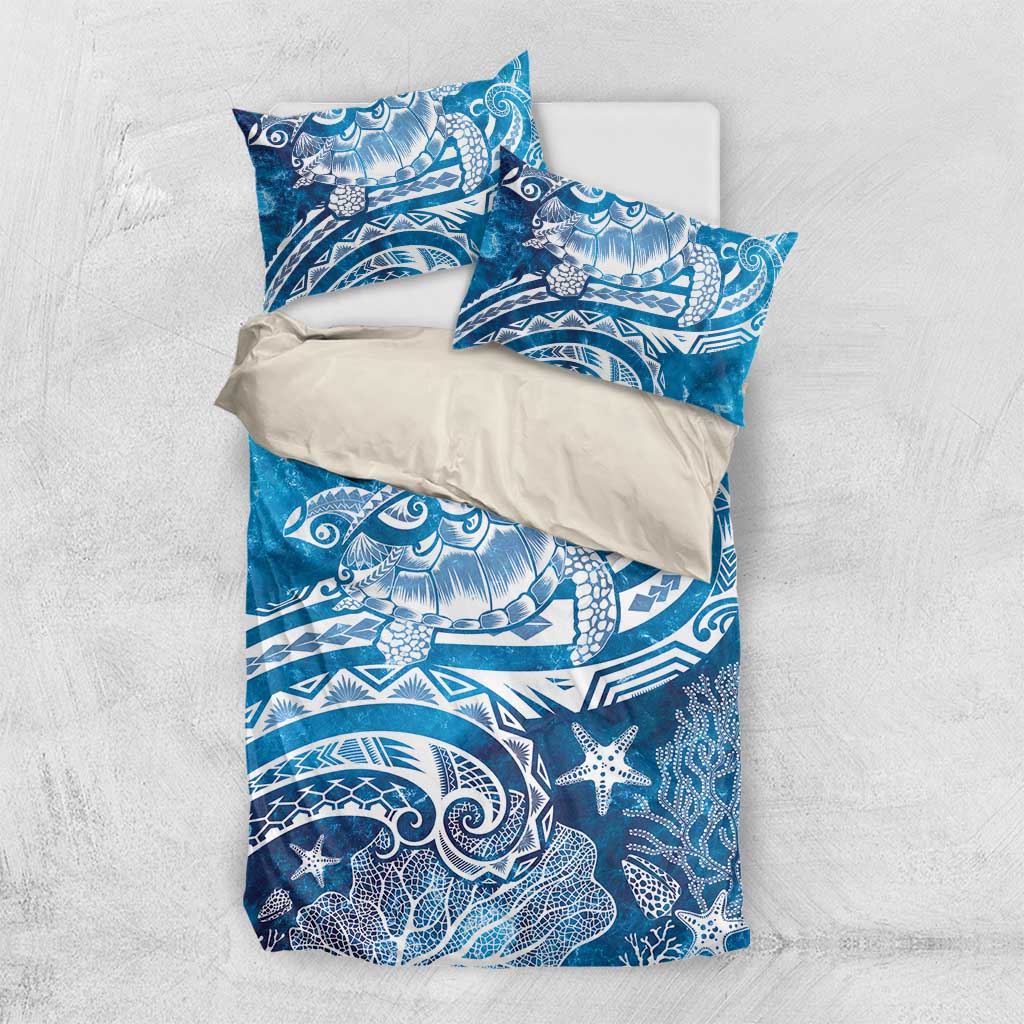 World Ocean Day Polynesian Pattern Bedding Set Crystal Waves