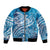 World Ocean Day Polynesian Pattern Bomber Jacket Crystal Waves