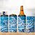World Ocean Day Polynesian Pattern 4 in 1 Can Cooler Tumbler Crystal Waves