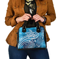 World Ocean Day Polynesian Pattern Shoulder Handbag Crystal Waves
