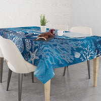 World Ocean Day Polynesian Pattern Tablecloth Crystal Waves