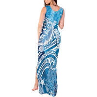 World Ocean Day Polynesian Pattern Tank Maxi Dress Crystal Waves