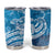 World Ocean Day Polynesian Pattern Tumbler Cup Crystal Waves