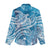 World Ocean Day Polynesian Pattern Women Casual Shirt Crystal Waves