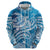 World Ocean Day Polynesian Pattern Zip Hoodie Crystal Waves