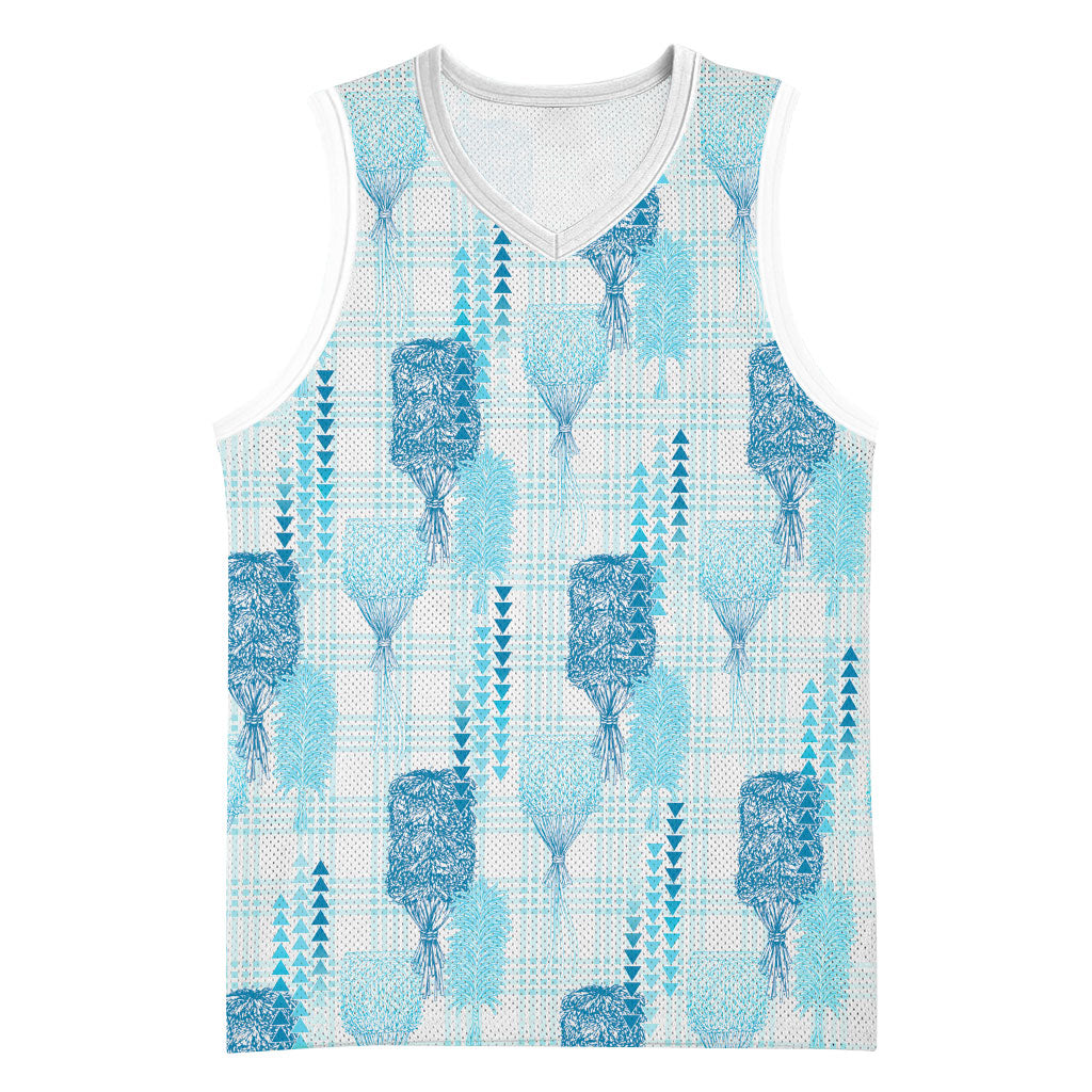 Aloha Hawaii Vintage Kahili Pa'a Lima Basketball Jersey Palaka Print Oceanic Turquoise LT7 Unisex Turquoise - Polynesian Pride