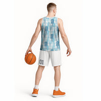 Aloha Hawaii Vintage Kahili Pa'a Lima Basketball Jersey Palaka Print Oceanic Turquoise
