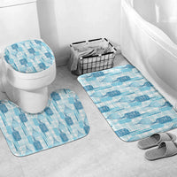 Aloha Hawaii Vintage Kahili Pa'a Lima Bathroom Set Palaka Print Oceanic Turquoise