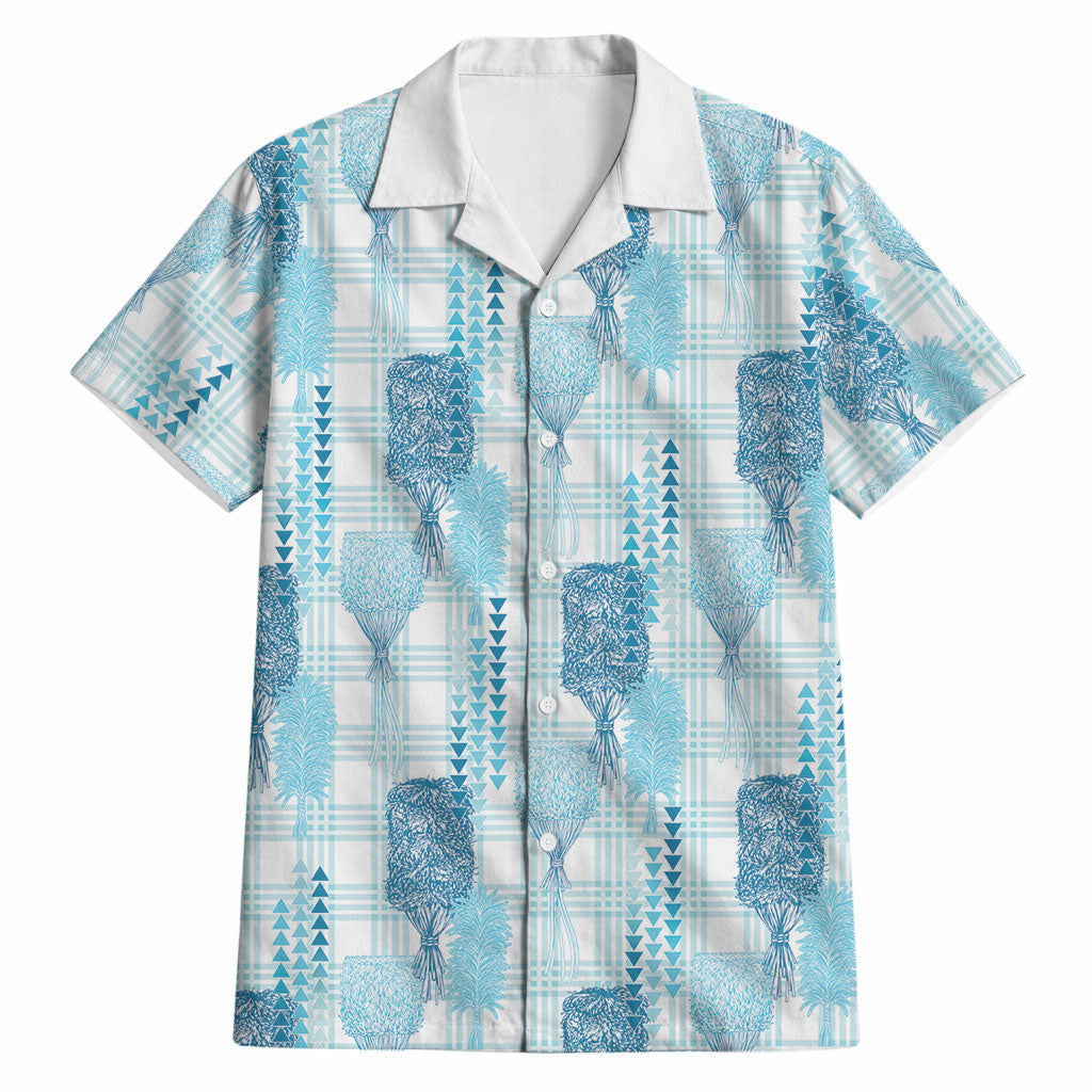 Aloha Hawaii Vintage Kahili Pa'a Lima Hawaiian Shirt Palaka Print Oceanic Turquoise LT7 Turquoise - Polynesian Pride