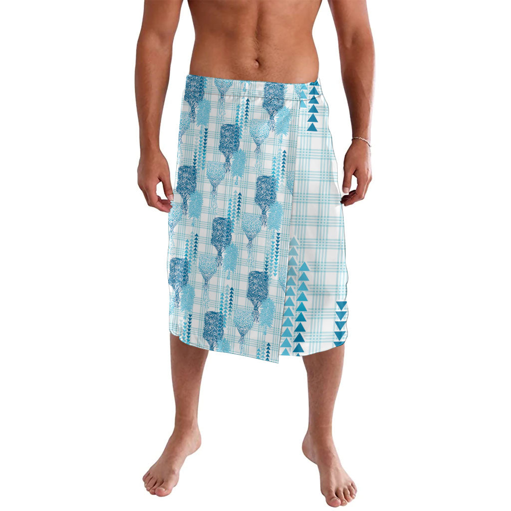 Aloha Hawaii Vintage Kahili Pa'a Lima Lavalava Palaka Print Oceanic Turquoise LT7 Turquoise - Polynesian Pride