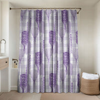 Aloha Hawaii Vintage Kahili Pa'a Lima Bathroom Set Palaka Print Pastel Lavender
