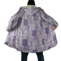 Aloha Hawaii Vintage Kahili Pa'a Lima Cloak Palaka Print Pastel Lavender