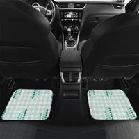 Aloha Hawaii Vintage Kahili Pa'a Lima Car Mats Palaka Print Mossy Teal