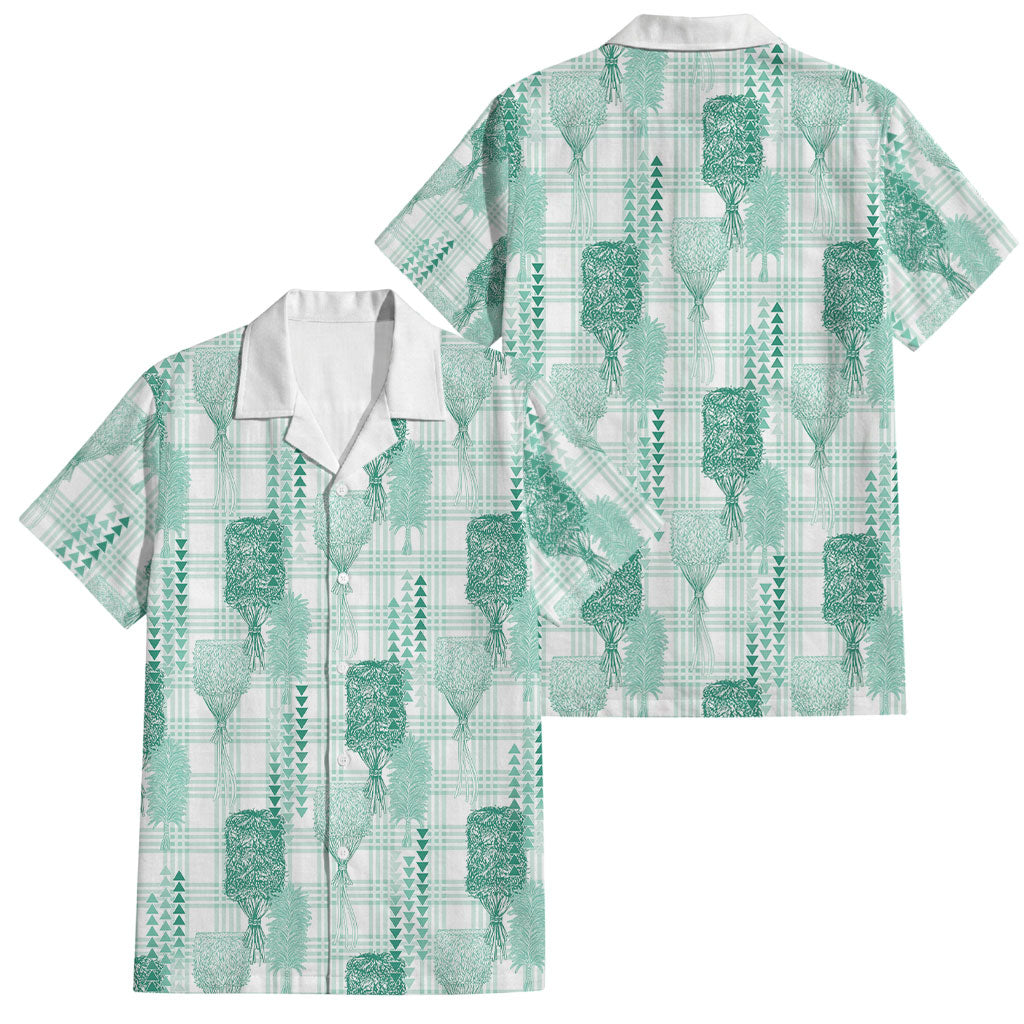 Aloha Hawaii Vintage Kahili Pa'a Lima Family Matching Long Sleeve Bodycon Dress and Hawaiian Shirt Palaka Print Mossy Teal