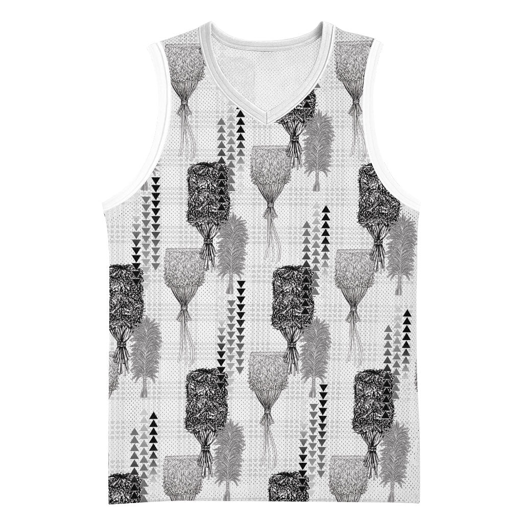 Aloha Hawaii Vintage Kahili Pa'a Lima Basketball Jersey Palaka Print Hinahina