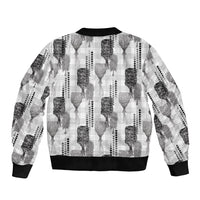 Aloha Hawaii Vintage Kahili Pa'a Lima Bomber Jacket Palaka Print Hinahina