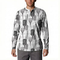 Aloha Hawaii Vintage Kahili Pa'a Lima Button Sweatshirt Palaka Print Hinahina