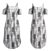 Aloha Hawaii Vintage Kahili Pa'a Lima Couples Matching Summer Maxi Dress and Long Sleeve Button Shirt Palaka Print Hinahina