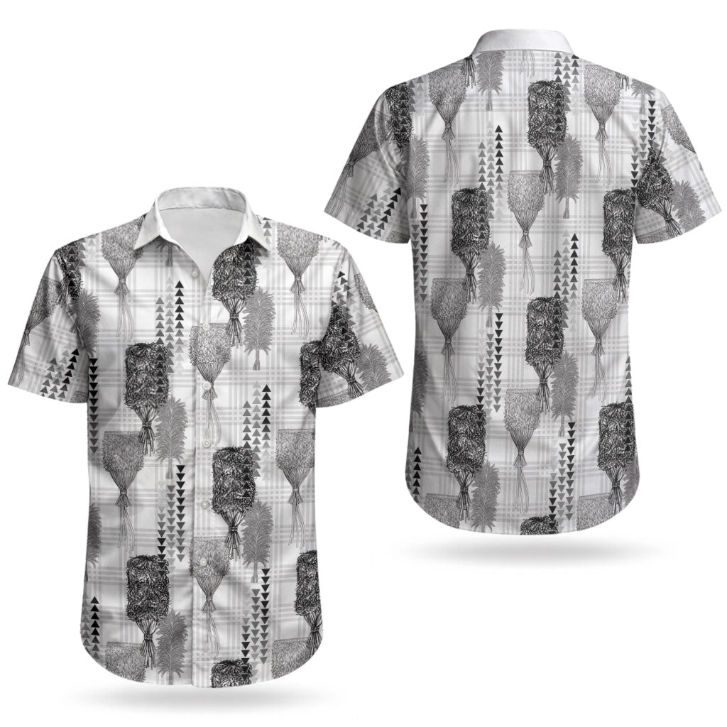 Aloha Hawaii Vintage Kahili Pa'a Lima Couples Matching Tank Maxi Dress and Hawaiian Shirt Palaka Print Hinahina
