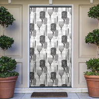 Aloha Hawaii Vintage Kahili Pa'a Lima Door Cover Palaka Print Hinahina
