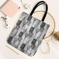 Aloha Hawaii Vintage Kahili Pa'a Lima Tote Bag Palaka Print Hinahina