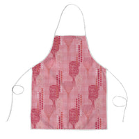 Aloha Hawaii Vintage Kahili Pa'a Lima Apron Palaka Print Berry Pink