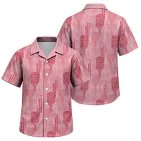 Aloha Hawaii Vintage Kahili Pa'a Lima Family Matching Summer Maxi Dress and Hawaiian Shirt Palaka Print Berry Pink
