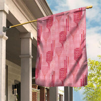 Aloha Hawaii Vintage Kahili Pa'a Lima Garden Flag Palaka Print Berry Pink