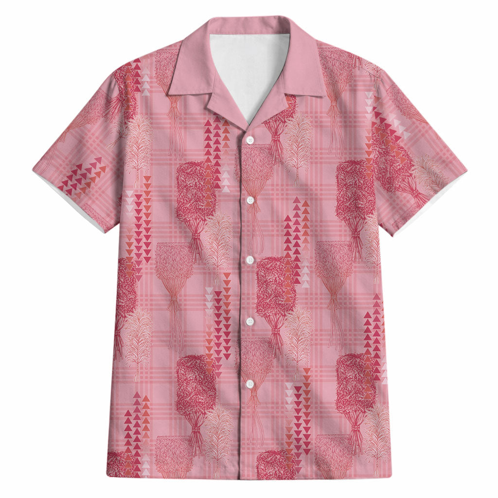 Aloha Hawaii Vintage Kahili Pa'a Lima Hawaiian Shirt Palaka Print Berry Pink LT7 Pink - Polynesian Pride