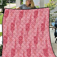 Aloha Hawaii Vintage Kahili Pa'a Lima Quilt Palaka Print Berry Pink