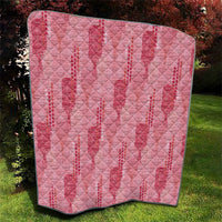 Aloha Hawaii Vintage Kahili Pa'a Lima Quilt Palaka Print Berry Pink