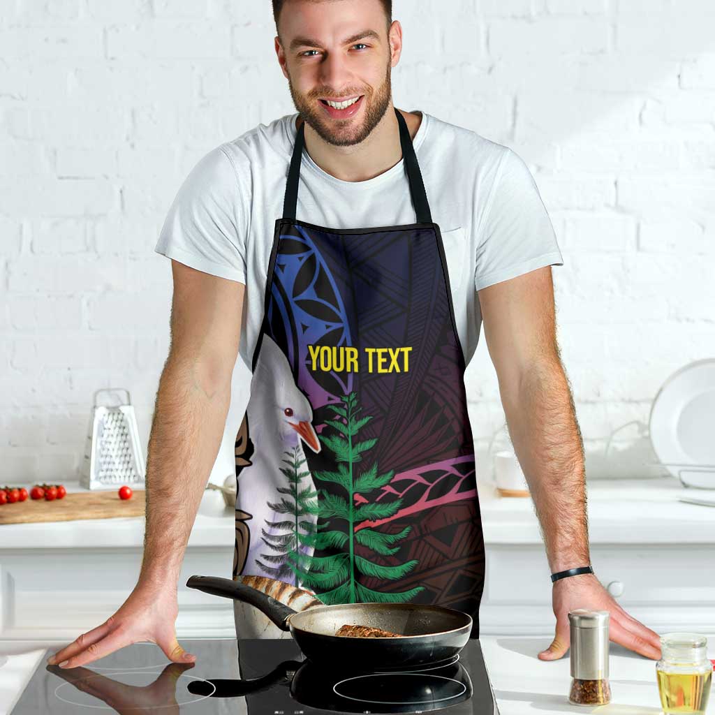 New Caledonia Kanaky Personalized Apron Kagu Bird Emblem - Polynesian Pride