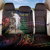 New Caledonia Kanaky Personalized Back Car Seat Cover Kagu Bird Emblem - Polynesian Pride