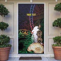 New Caledonia Kanaky Personalized Door Cover Kagu Bird Emblem - Polynesian Pride