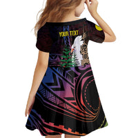 New Caledonia Kanaky Personalized Family Matching Long Sleeve Bodycon Dress and Hawaiian Shirt Kagu Bird Emblem - Polynesian Pride