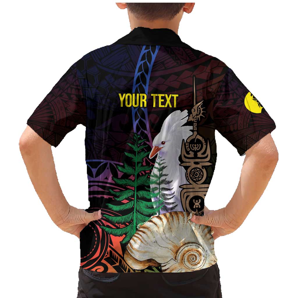 New Caledonia Kanaky Personalized Family Matching Mermaid Dress and Hawaiian Shirt Kagu Bird Emblem - Polynesian Pride