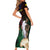 New Caledonia Kanaky Personalized Family Matching Short Sleeve Bodycon Dress and Hawaiian Shirt Kagu Bird Emblem - Polynesian Pride
