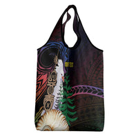 New Caledonia Kanaky Personalized Grocery Bag Kagu Bird Emblem - Polynesian Pride