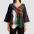 New Caledonia Kanaky Personalized Kimono Sleeve Blouse Kagu Bird Emblem - Polynesian Pride