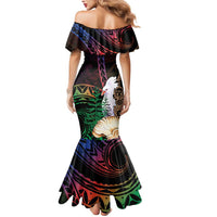 New Caledonia Kanaky Personalized Mermaid Dress Kagu Bird Emblem - Polynesian Pride