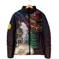 New Caledonia Kanaky Personalized Padded Jacket Kagu Bird Emblem - Polynesian Pride