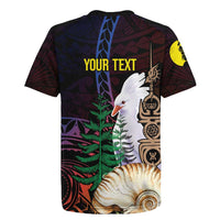 New Caledonia Kanaky Personalized Rugby Jersey Kagu Bird Emblem - Polynesian Pride