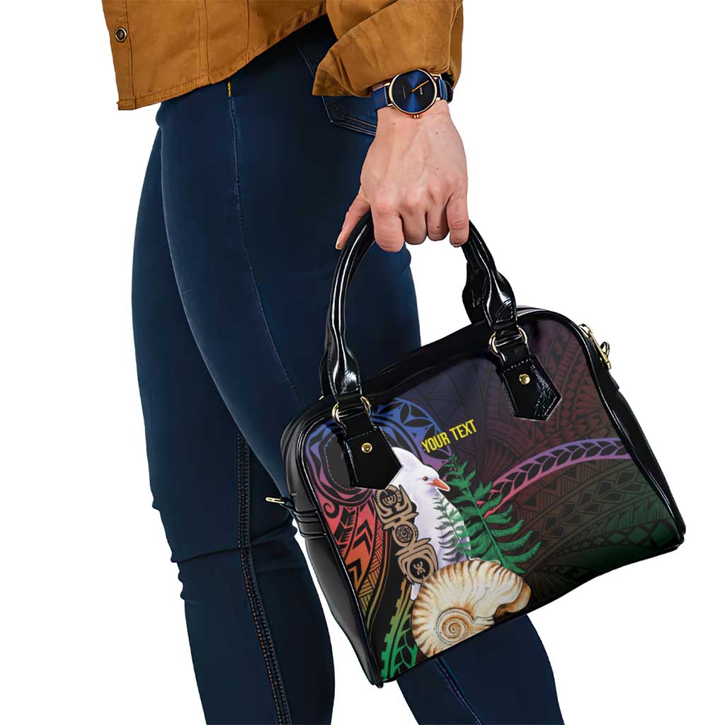 New Caledonia Kanaky Personalized Shoulder Handbag Kagu Bird Emblem - Polynesian Pride