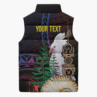 New Caledonia Kanaky Personalized Sleeveless Puffer Jacket Kagu Bird Emblem - Polynesian Pride
