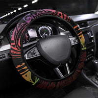 New Caledonia Kanaky Steering Wheel Cover Kagu Bird Emblem - Polynesian Pride
